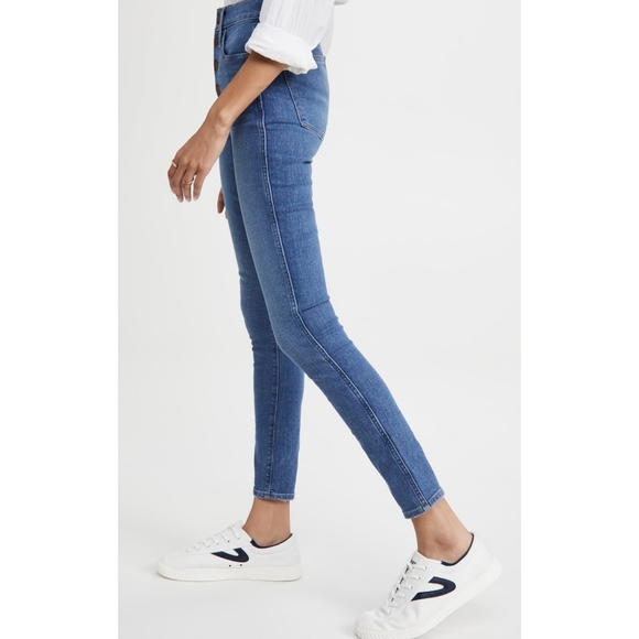 🦚NWT🦚Madewell 10'' High Rise Skinny Button Front Jeans - Picture 4 of 7